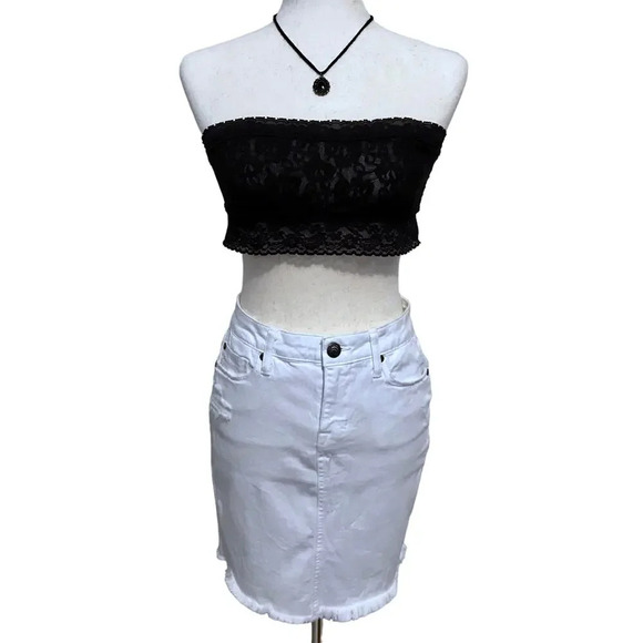 Fidelity Denim NWT White Jean Mini Skirt Women 25 - Picture 1 of 13